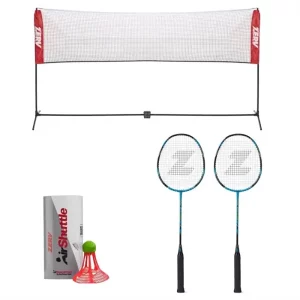 Bedste badminton net til haven, Zerv sommerhuspakke til badminton i haven, badminton ketcher og net i samlet pakke