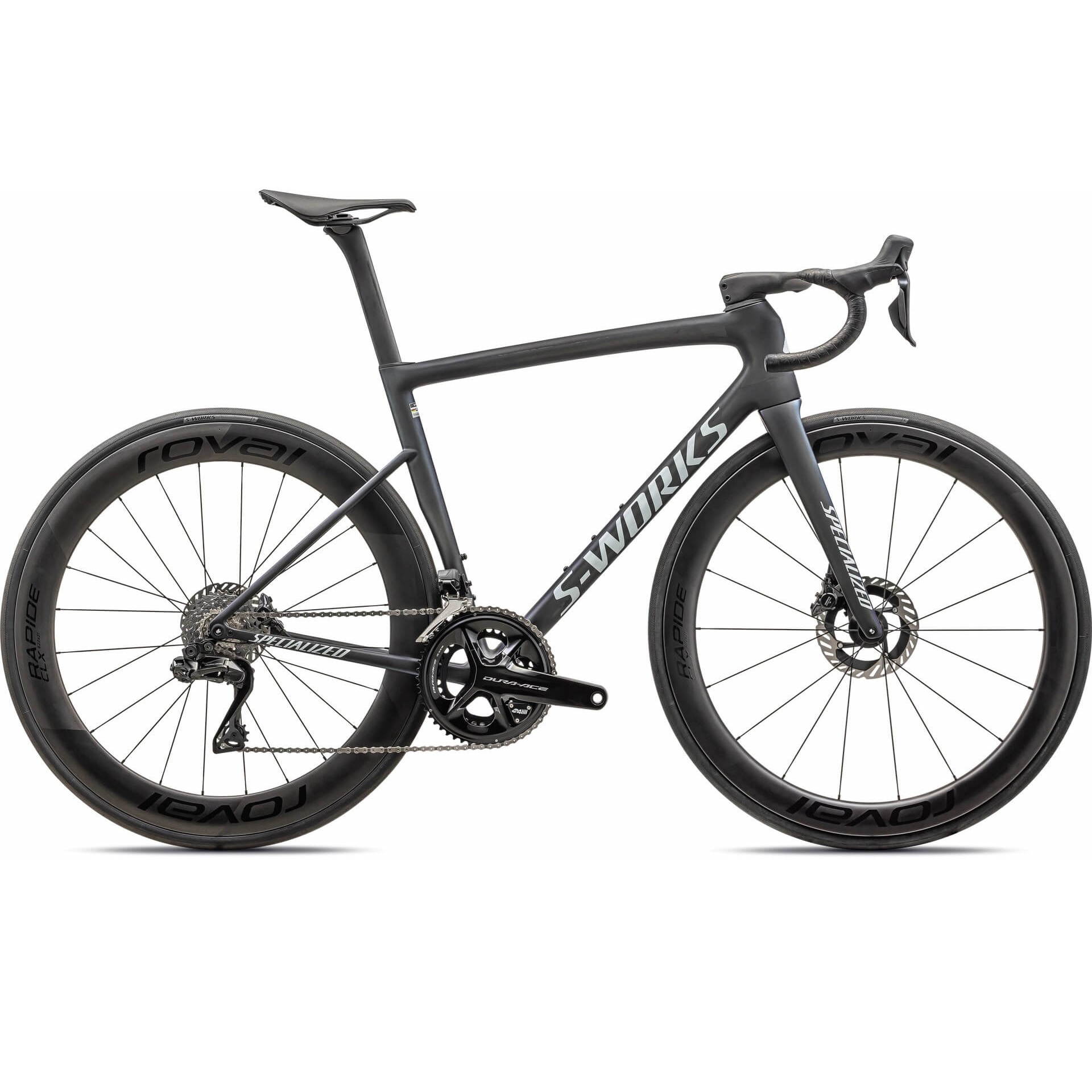 Specialized Tarmac SL8 - Shimano Dura-Ace Di2 2024 - Sort, ultralet racercykel, racercykel test, bedste racercykel, carbon racercykel, blå racercykel, s-works racercykel, billig racercykel i carbon, bedst i test, racercykel med elektronisk gearskift, aerodynamisk racercykel, top 10 racercykel, landevejcykel, Carbonramme og fuldcarbon, let racercykel, vægt