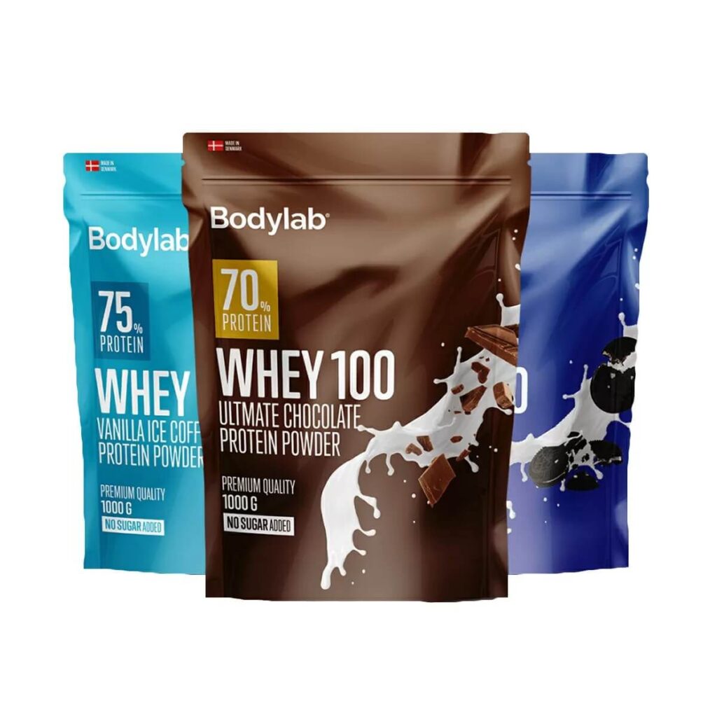 Bodylab proteinpulver whey 100, bedste proteinpulver, billig proteinpulver, proteinpulver test