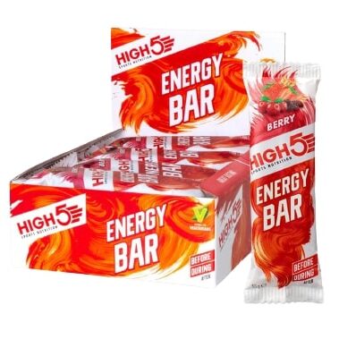 High5 Energy Bar - Energibar med bær, High5 Energibar, High5 energybar, bedste energi bar, bedst i test, energibar test, energiprodukter test, bedste energiprodukter, energi til løb, energi til cykling, energi til maraton, energi til ironman, energiindtag, energibar med bedste smag, kakao, karamel, kokos, hvad spiser man under et maraton? testvinder, 2023, 2024